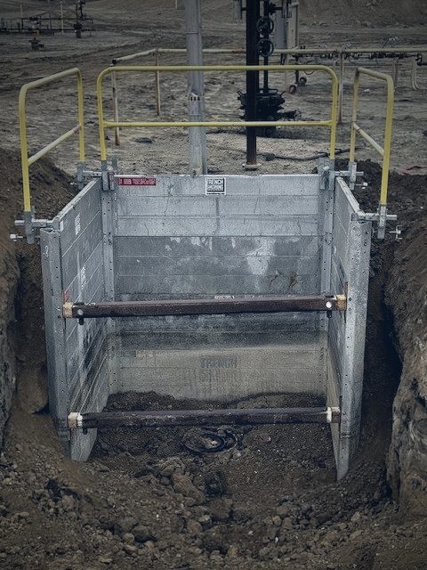 Onshore well site marked for decommissioning